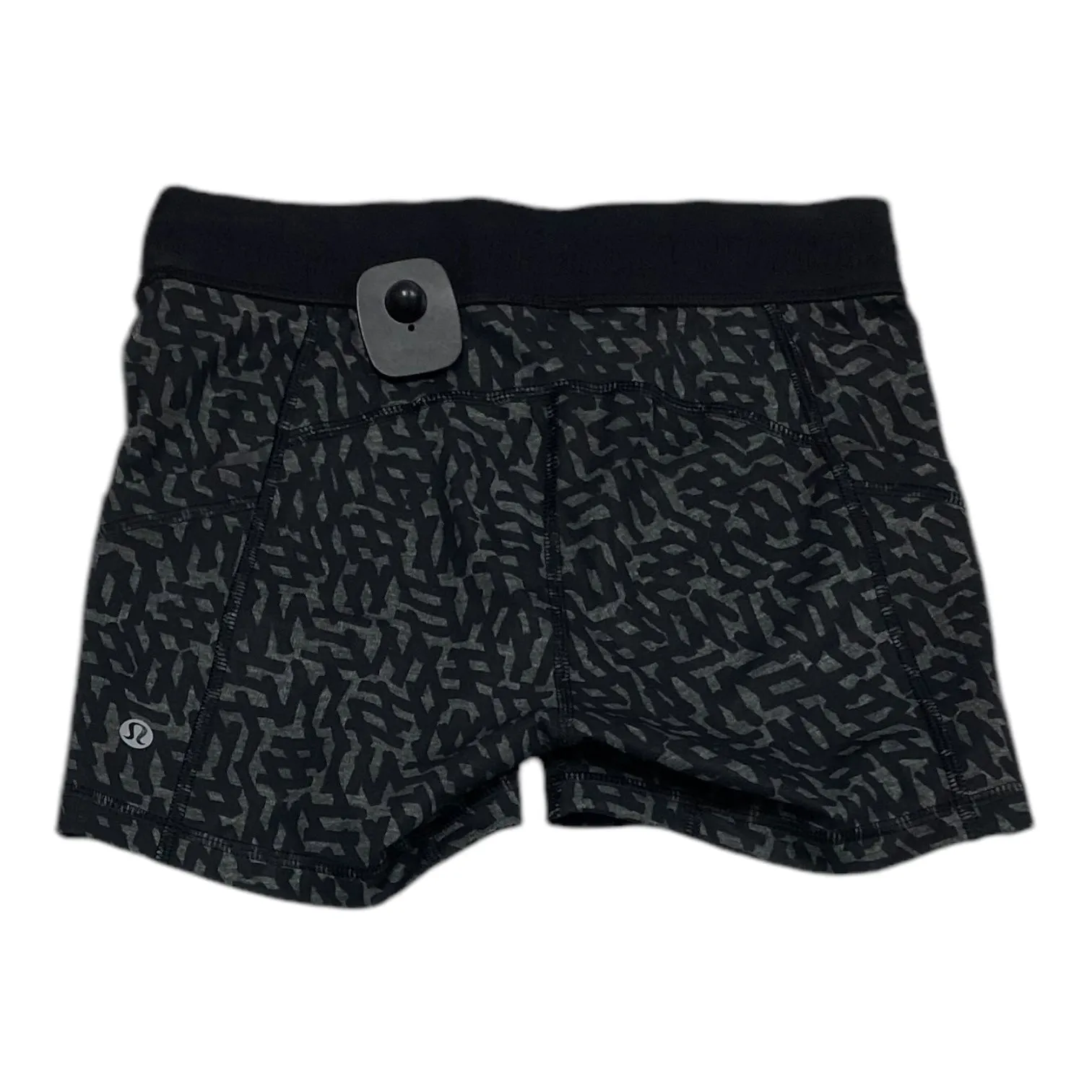 Athletic Shorts By Lululemon In Black & Grey, Size: 4