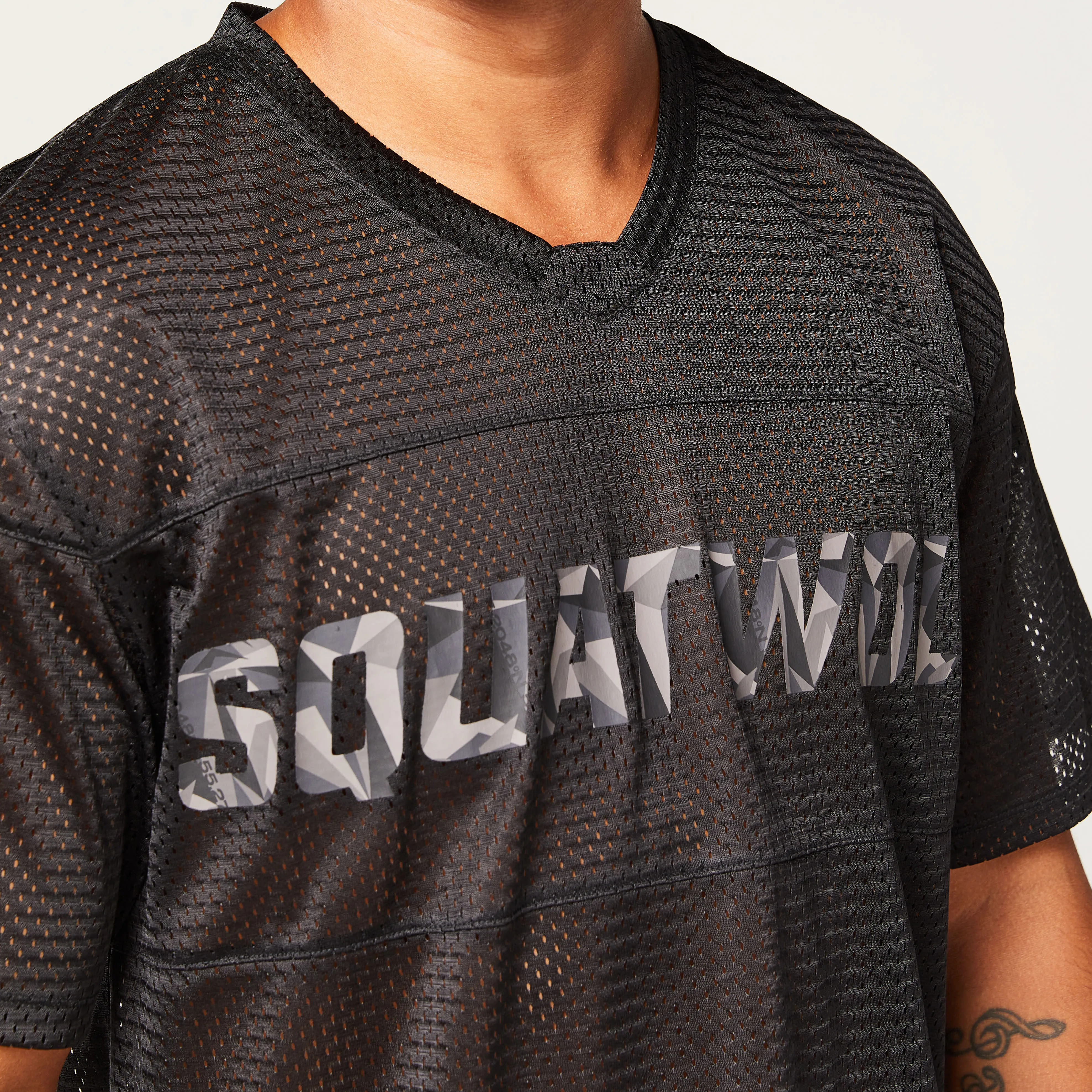 Code Oversized Mesh Tee - Black