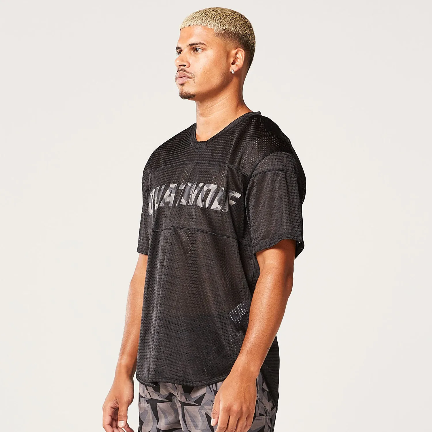 Code Oversized Mesh Tee - Black