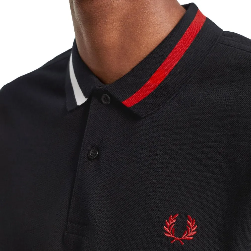 Fred Perry Authentic Abstract Collar Polo Shirt - Black M7604