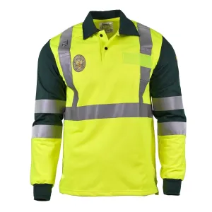 Genuine Spanish long sleeve polo shirt yellow civil guard reflective jacket NEW