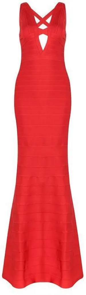 'Sienna' Essential Bandage Gown, Red